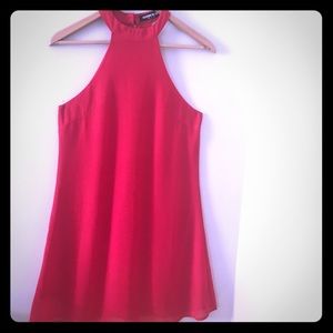 Adorable mini A-line halter dress